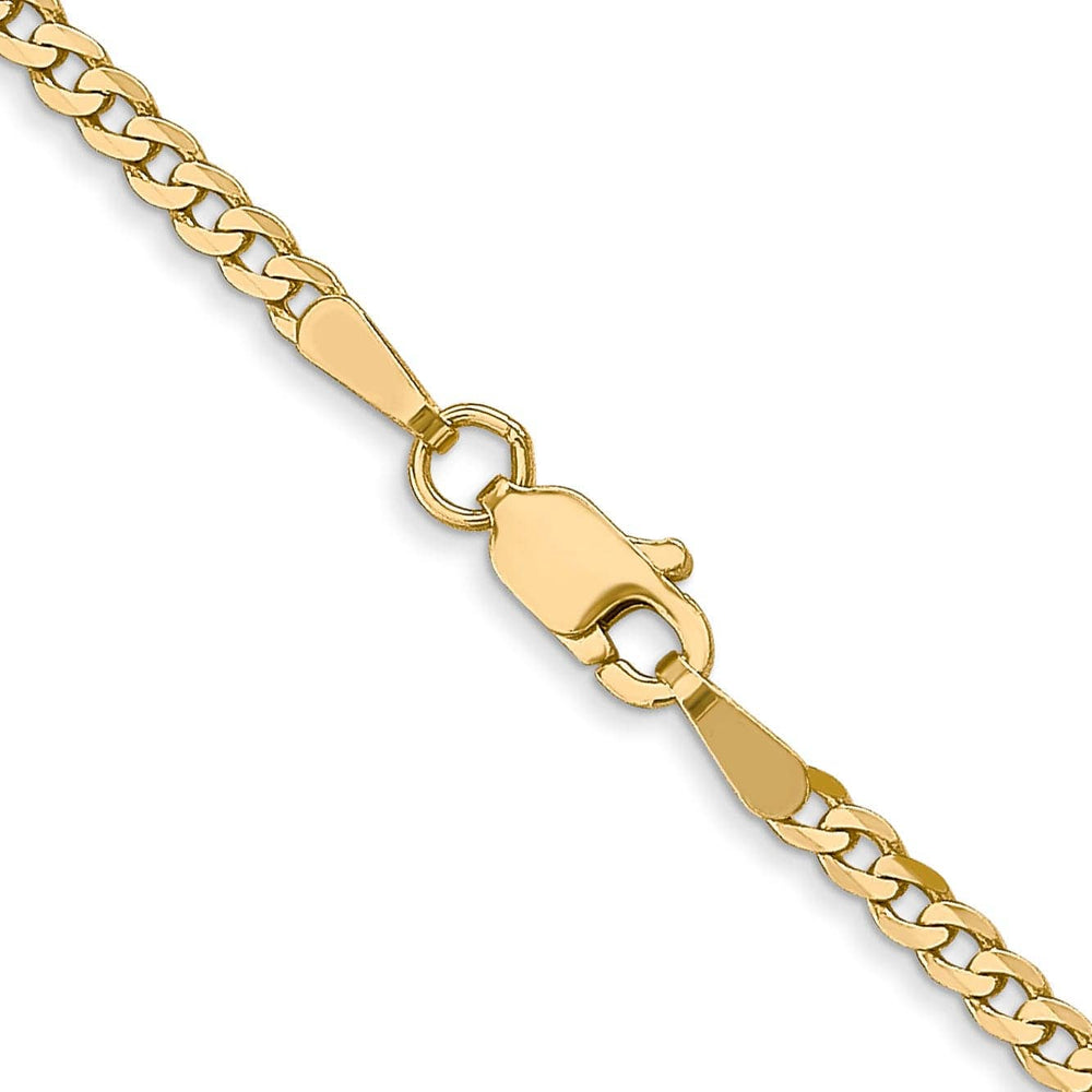 Lovely Rita's Chains Leslie 14k Yellow Gold 2.2mm Beveled Curb Chain