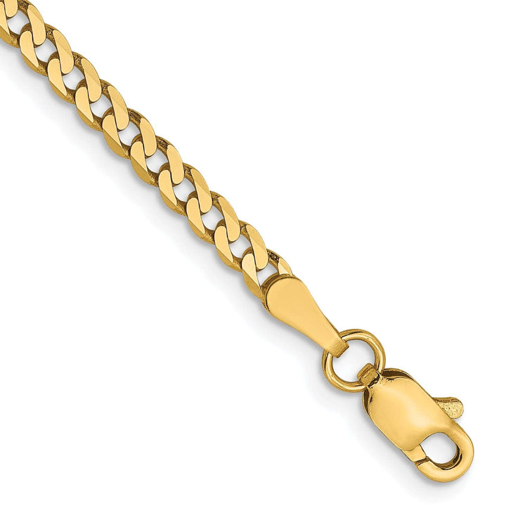 Lovely Rita's Chains Leslie 14k Yellow Gold 2.3mm Beveled Curb Chain
