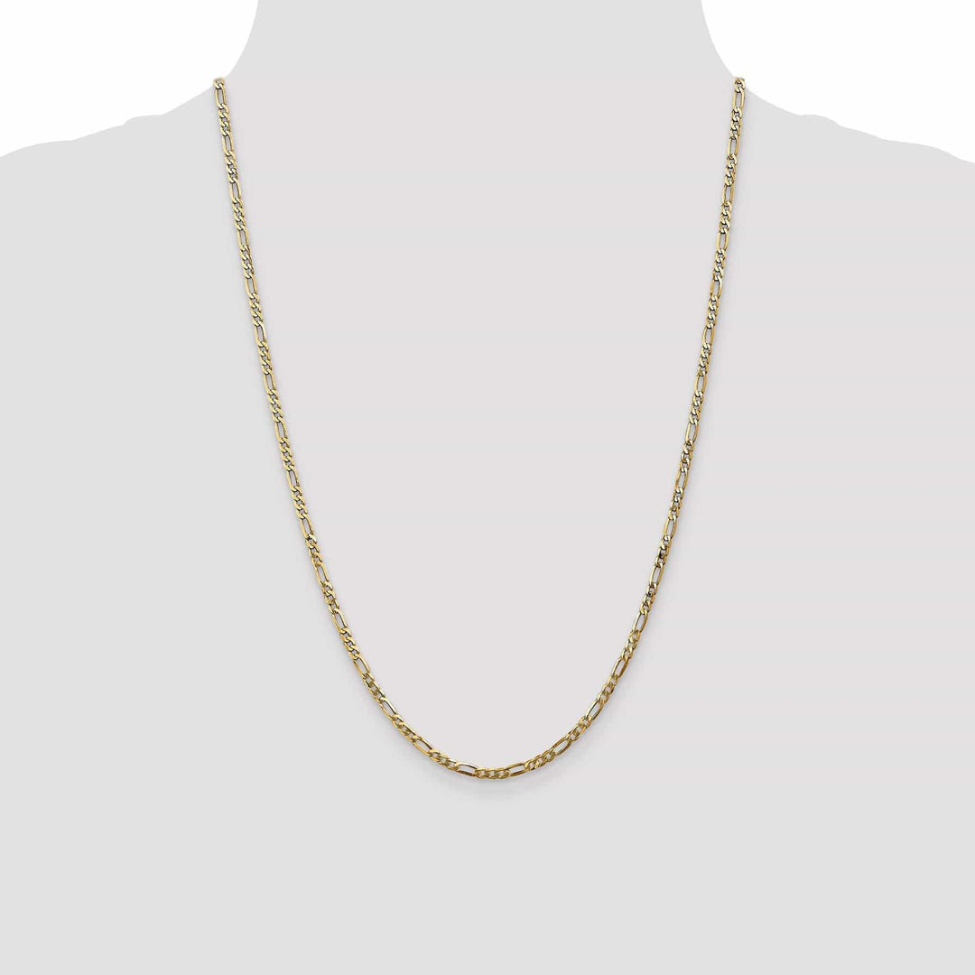 Lovely Rita's Chains Leslie 14k Yellow Gold 2.75mm Flat Figaro Chain