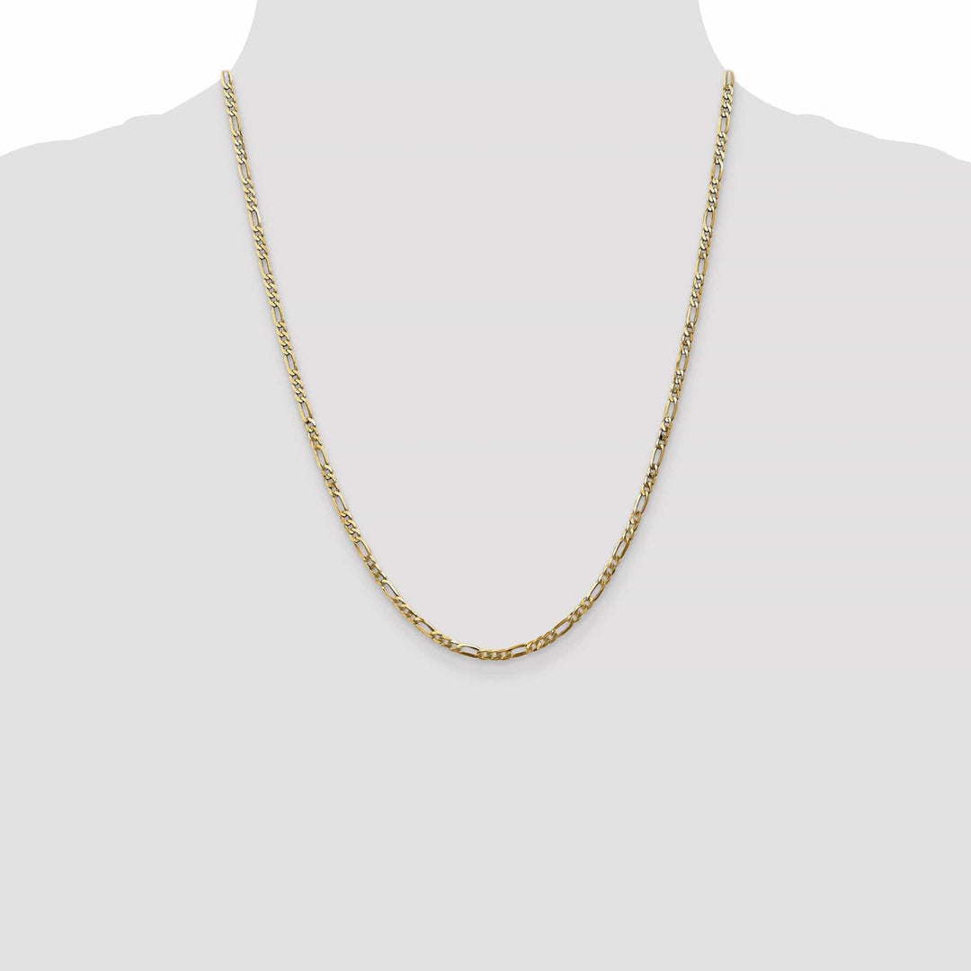 Lovely Rita's Chains Leslie 14k Yellow Gold 2.75mm Flat Figaro Chain
