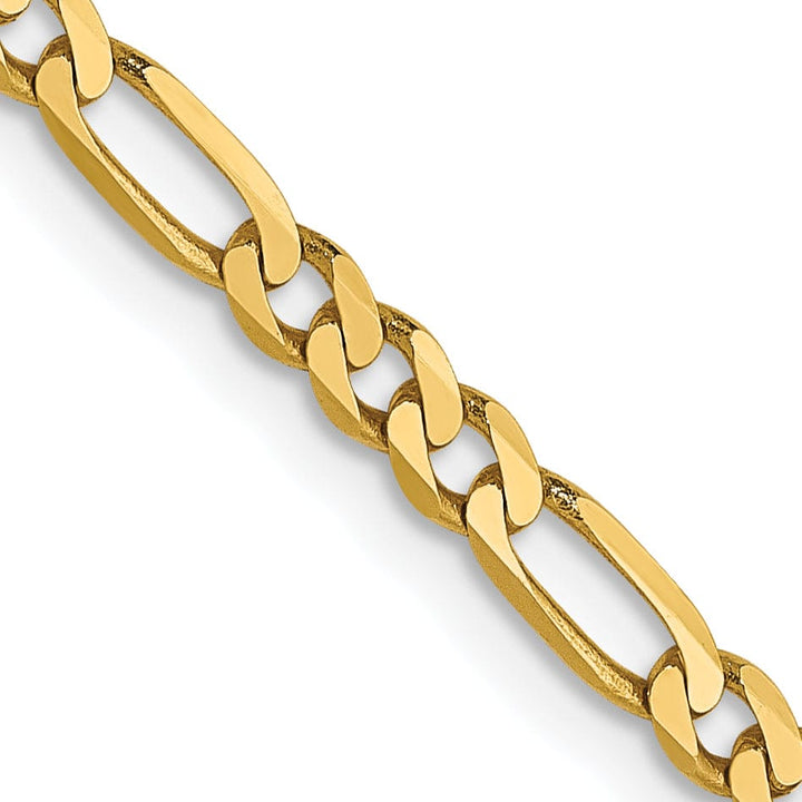 Lovely Rita's Chains Leslie 14k Yellow Gold 2.75mm Flat Figaro Chain