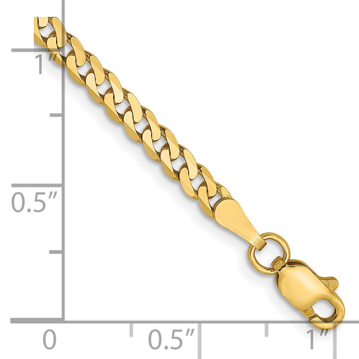 Lovely Rita's Chains Leslie 14k Yellow Gold 2.9mm Beveled Curb Chain