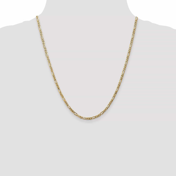 Lovely Rita's Chains Leslie 14k Yellow Gold 3.00mm Flat Figaro Chain