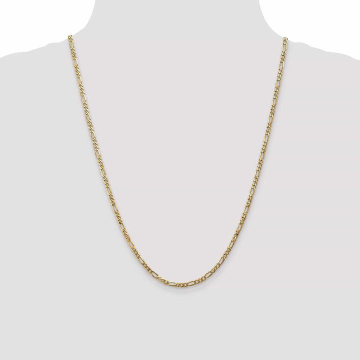 Lovely Rita's Chains Leslie 14k Yellow Gold 3.25mm Flat Figaro Chain