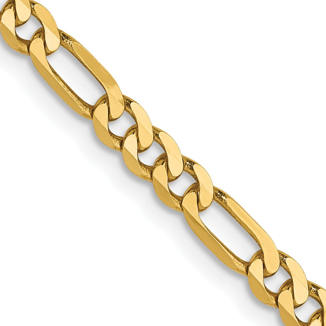 Lovely Rita's Chains Leslie 14k Yellow Gold 3.25mm Flat Figaro Chain