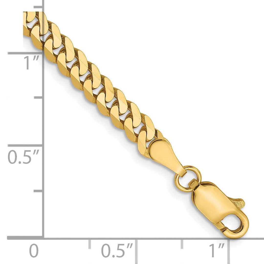 Lovely Rita's Chains Leslie 14k Yellow Gold 3.9mm Beveled Curb Chain