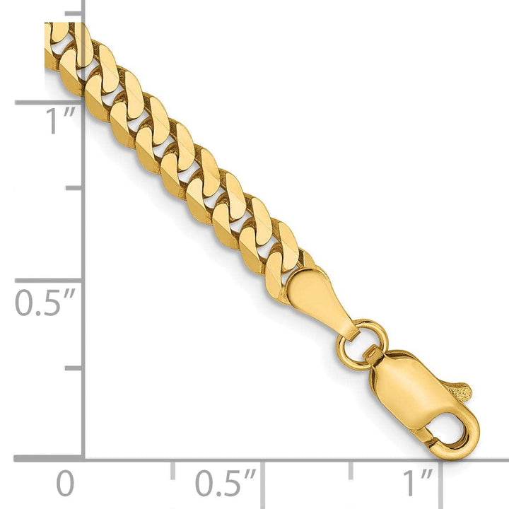 Lovely Rita's Chains Leslie 14k Yellow Gold 3.9mm Beveled Curb Chain