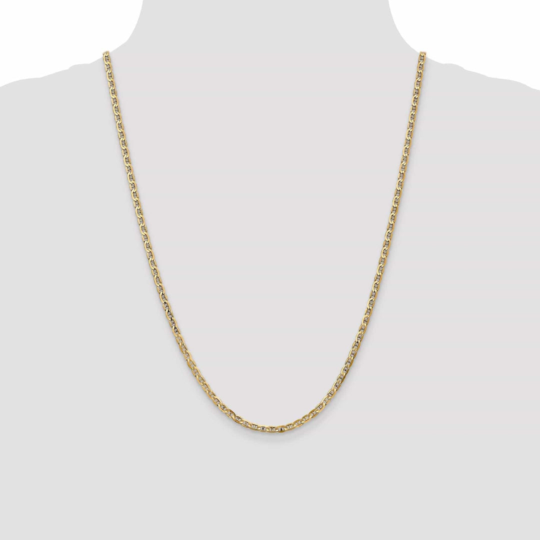 Lovely Rita's Chains Leslie 14k Yellow Gold 3mm Concave Anchor Chain