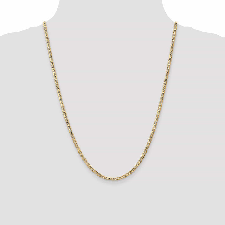 Lovely Rita's Chains Leslie 14k Yellow Gold 3mm Concave Anchor Chain