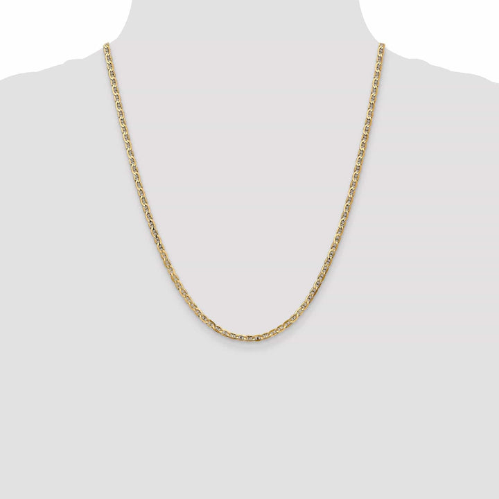 Lovely Rita's Chains Leslie 14k Yellow Gold 3mm Concave Anchor Chain