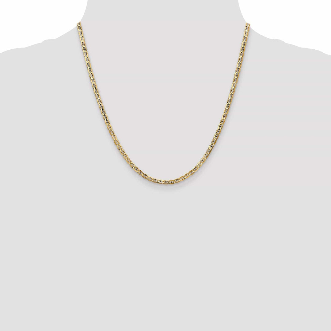 Lovely Rita's Chains Leslie 14k Yellow Gold 3mm Concave Anchor Chain