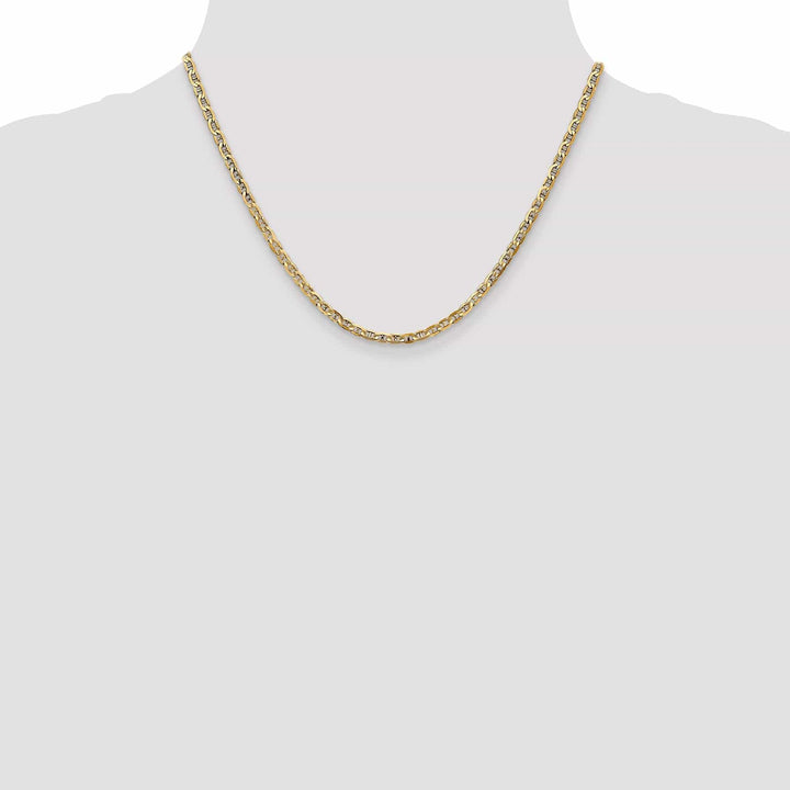 Lovely Rita's Chains Leslie 14k Yellow Gold 3mm Concave Anchor Chain