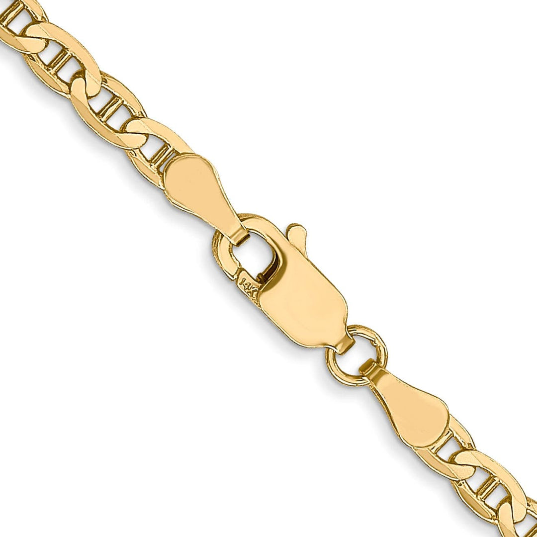 Lovely Rita's Chains Leslie 14k Yellow Gold 3mm Concave Anchor Chain