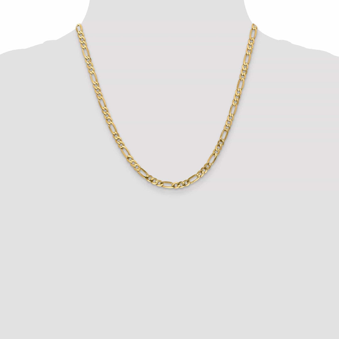 Lovely Rita's Chains Leslie 14k Yellow Gold 4.75mm Flat Figaro Chain