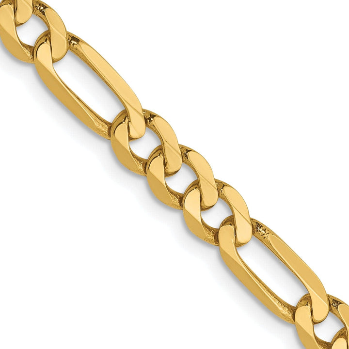 Lovely Rita's Chains Leslie 14k Yellow Gold 4.75mm Flat Figaro Chain