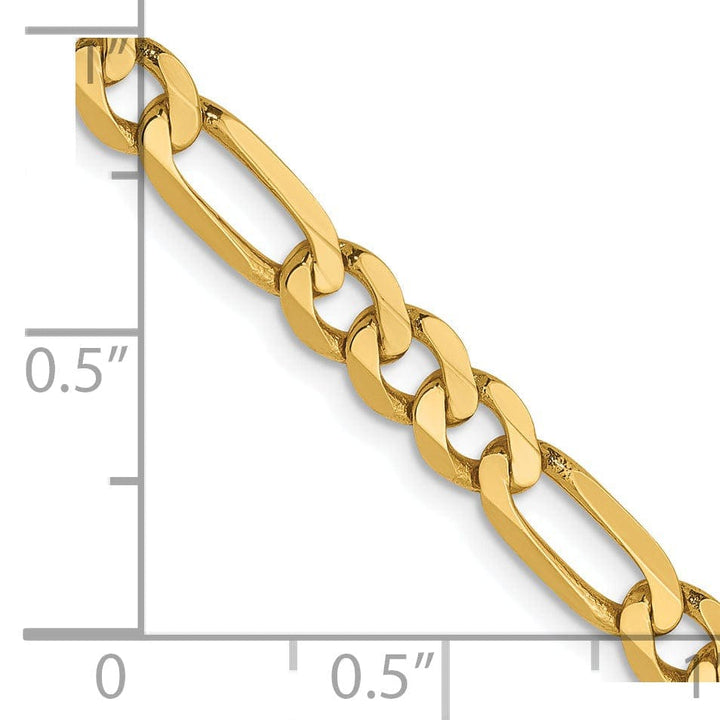 Lovely Rita's Chains Leslie 14k Yellow Gold 4.75mm Flat Figaro Chain