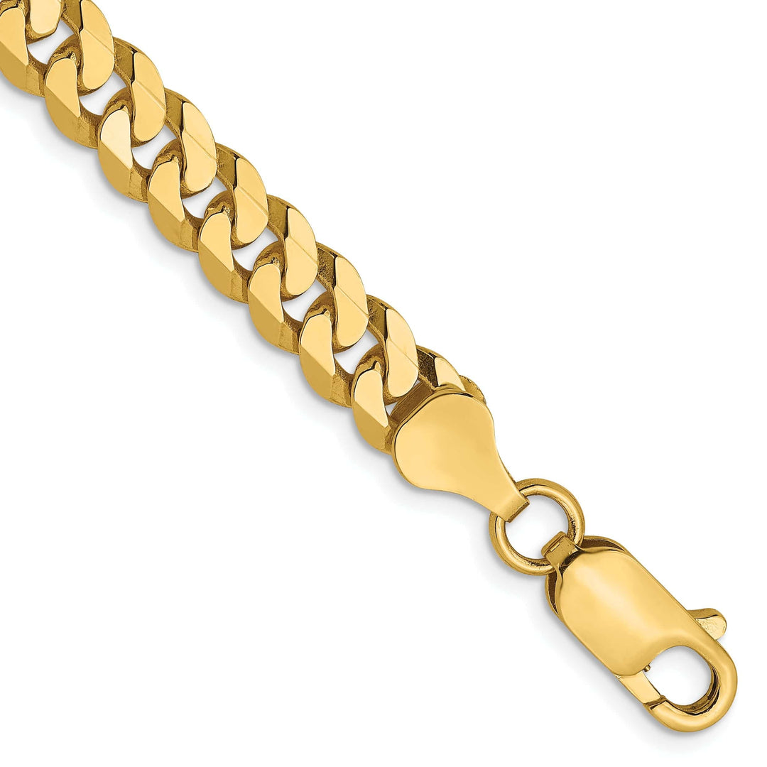 Lovely Rita's Chains Leslie 14k Yellow Gold 6.1mm Beveled Curb Chain