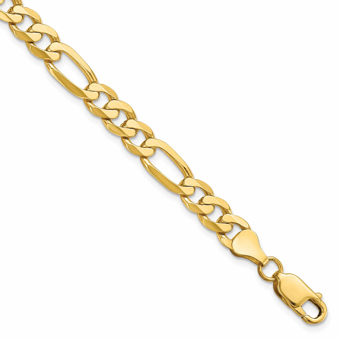 Lovely Rita's Chains Leslie 14k Yellow Gold 7.0m Flat Figaro Bracelet