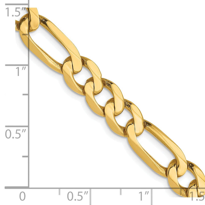 Lovely Rita's Chains Leslie 14k Yellow Gold 7.0mm Flat Figaro Chain