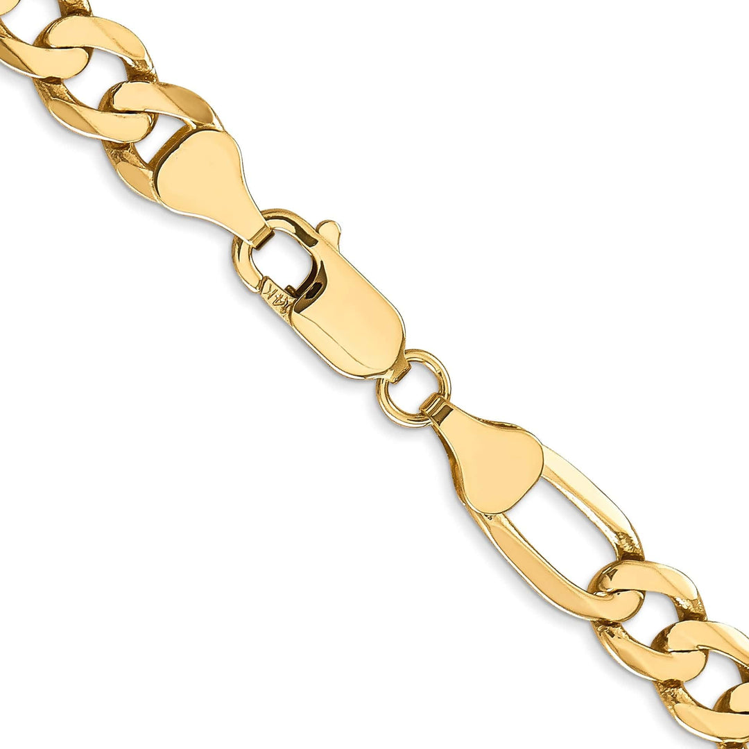 Lovely Rita's Chains Leslie 14k Yellow Gold 7.0mm Flat Figaro Chain