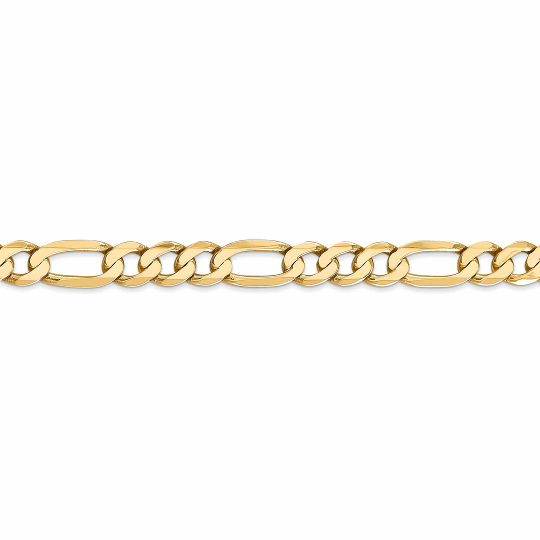Lovely Rita's Chains Leslie 14k Yellow Gold 7.0mm Flat Figaro Chain