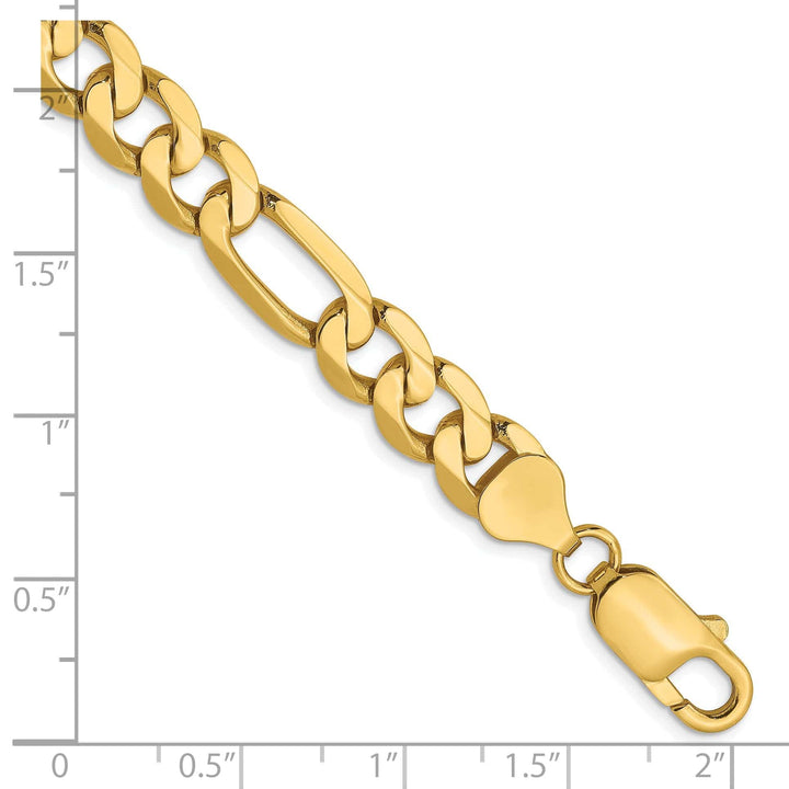 Lovely Rita's Chains Leslie 14k Yellow Gold 7.5m Flat Figaro Chain