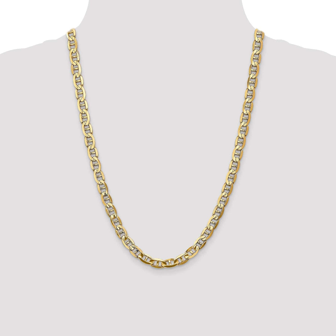 Lovely Rita's Chains Leslie 14k Yellow Gold 7mm Concave Anchor Chain