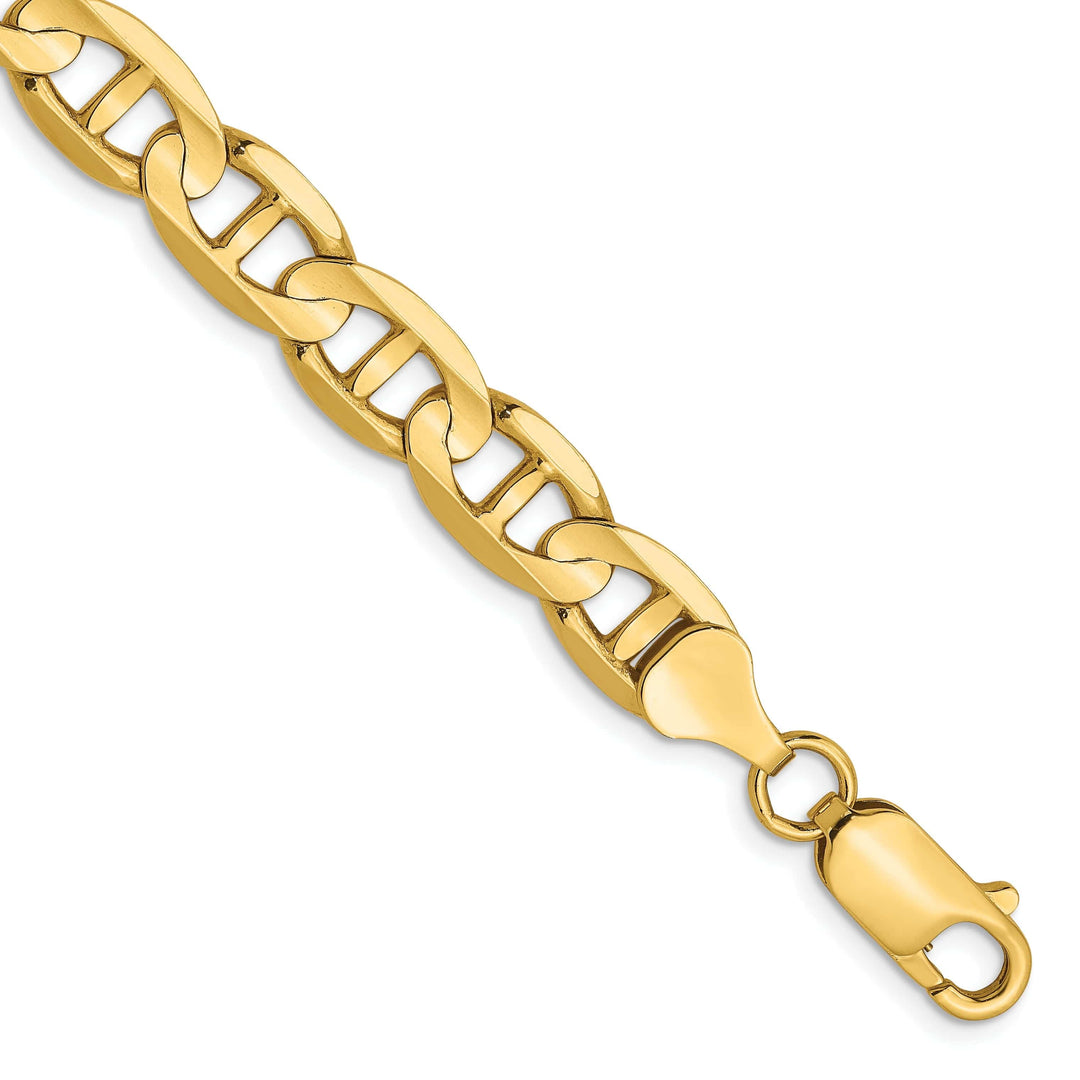 Lovely Rita's Chains Leslie 14k Yellow Gold 7mm Concave Anchor Chain