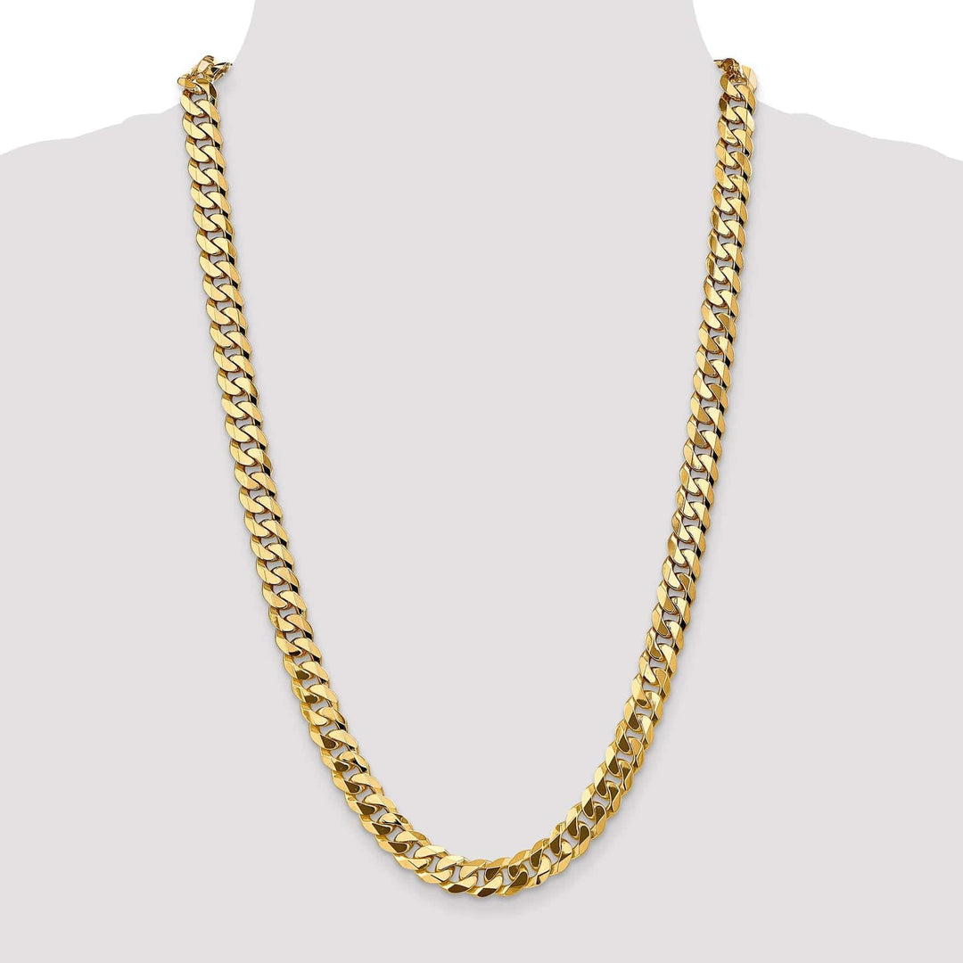 Lovely Rita's Chains Leslie 14k Yellow Gold 9.5mm Beveled Curb Chain