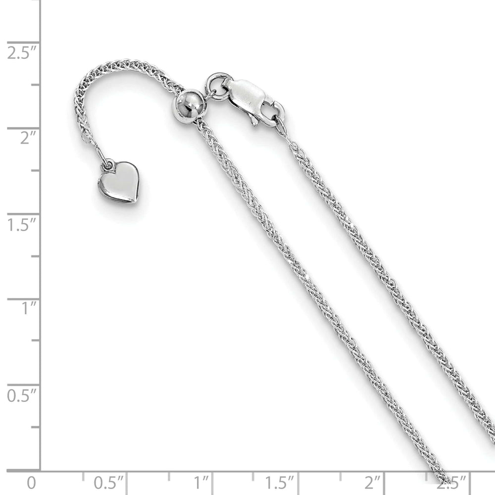 Lovely Rita's Chains Leslie Silver 1.45mm D.C Adjustable Square Spiga Chain