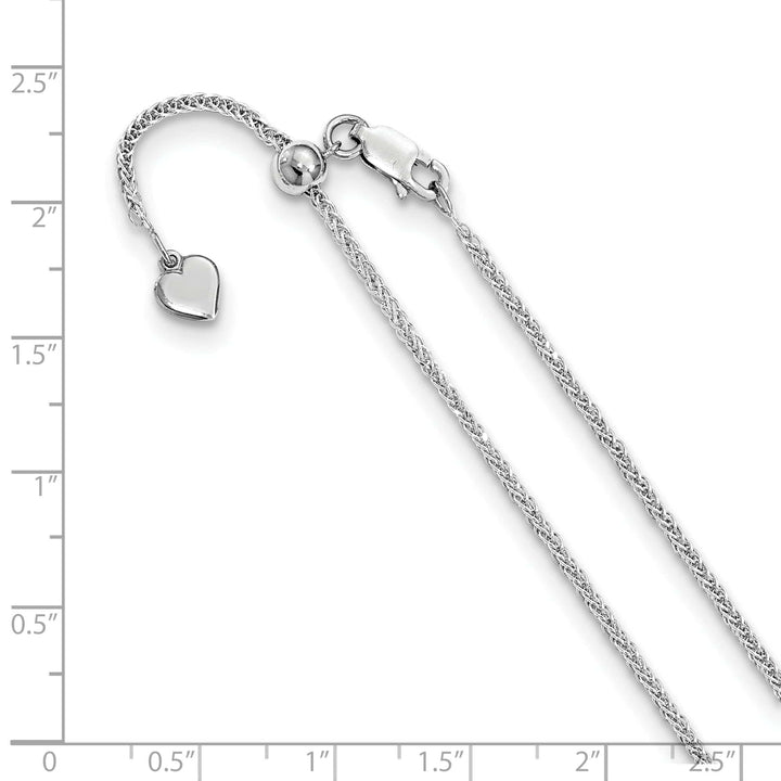 Lovely Rita's Chains Leslie Silver 1.45mm D.C Adjustable Square Spiga Chain