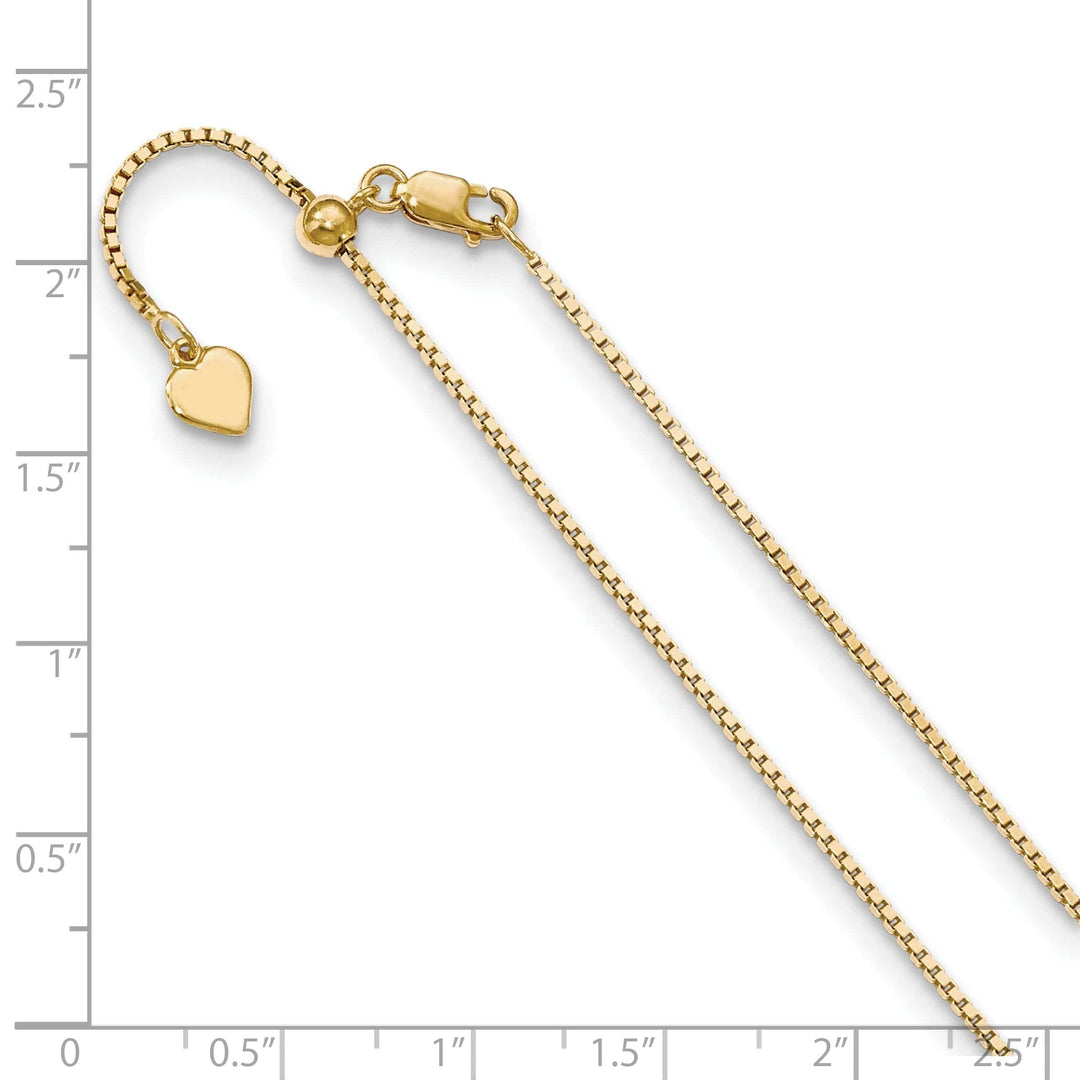 Lovely Rita's Chains Silver 1.1 mm Gold-plated Adjustable Box Chain