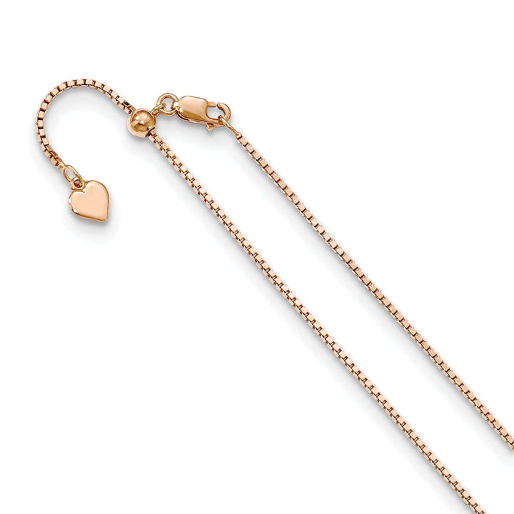 Lovely Rita's Chains Silver 1.1 mm Rose Gold Adjustable Box Chain