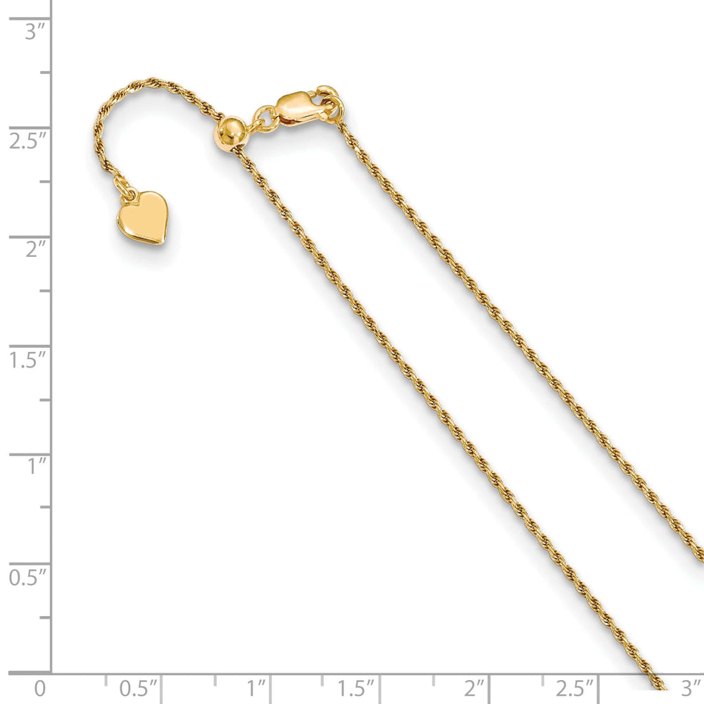 Lovely Rita's Chains Silver 1.2 mm Gold-plated Adjustable Rope Chain