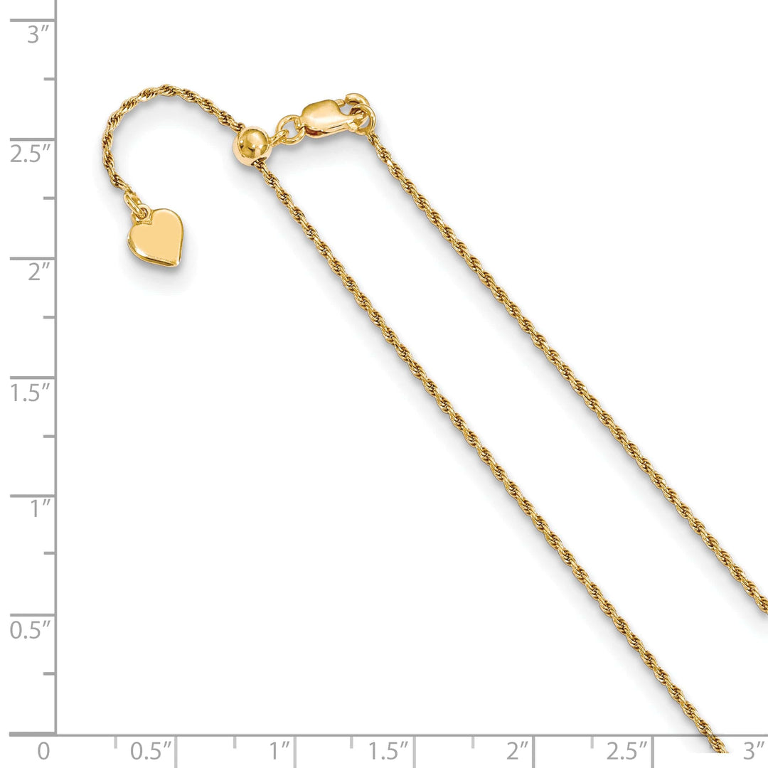 Lovely Rita's Chains Silver 1.2 mm Gold-plated Adjustable Rope Chain