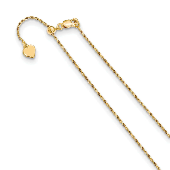 Lovely Rita's Chains Silver 1.2 mm Gold-plated Adjustable Rope Chain