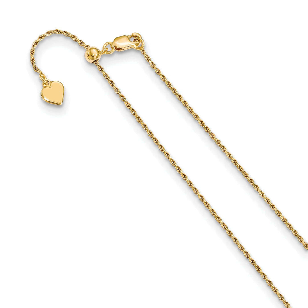 Lovely Rita's Chains Silver 1.2 mm Wide Gold-plated Adjustable Rope Chain