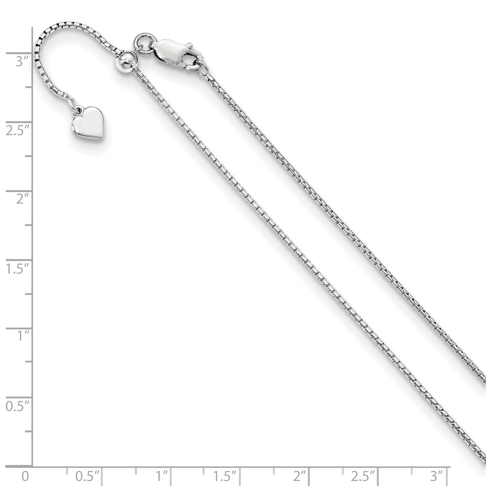 Lovely Rita's Chains Silver 1.25 mm Adjustable Round Box Chain