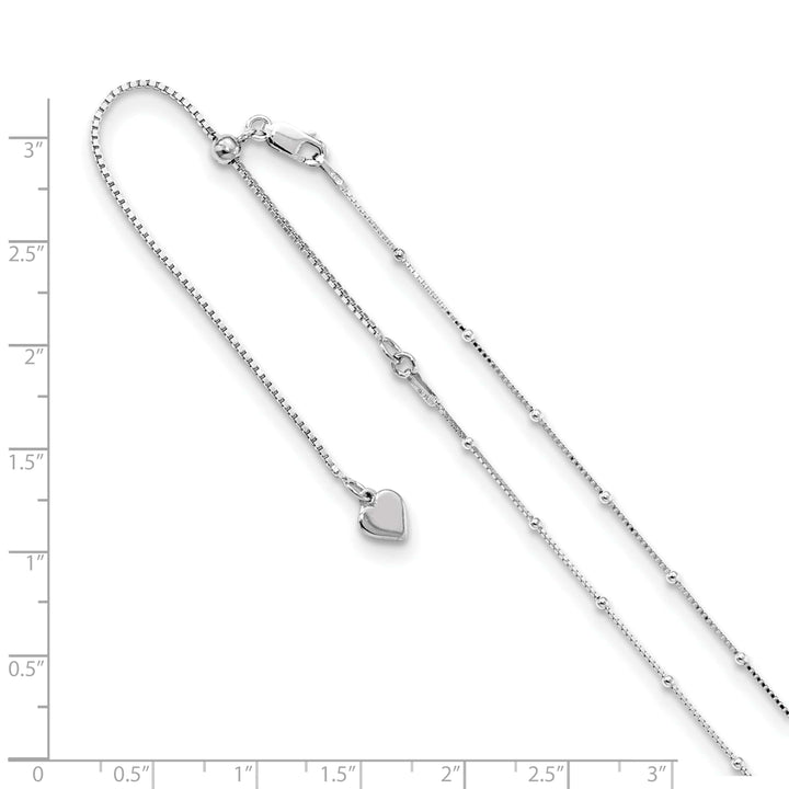 Lovely Rita's Chains Silver 1.5 mm Beaded Adjustable Box Chain