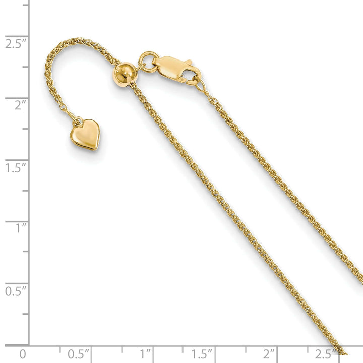 Lovely Rita's Chains Silver 1.5 mm Gold Adjustable Spiga Chain