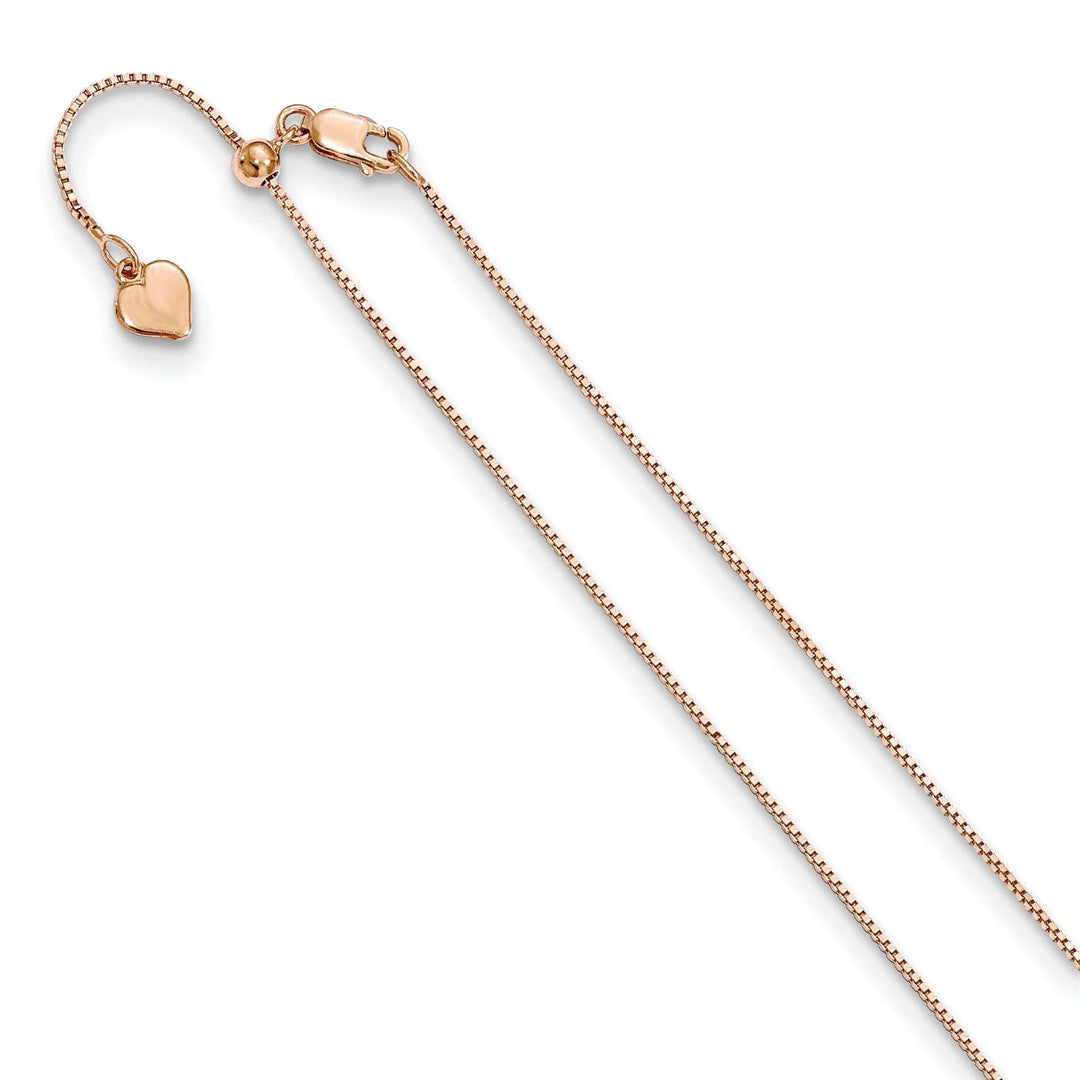 Lovely Rita's Chains Silver .85 mm Rose Gold Adjustable Box Chain