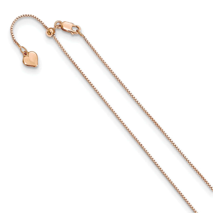 Lovely Rita's Chains Silver .85 mm Rose Gold Adjustable Box Chain