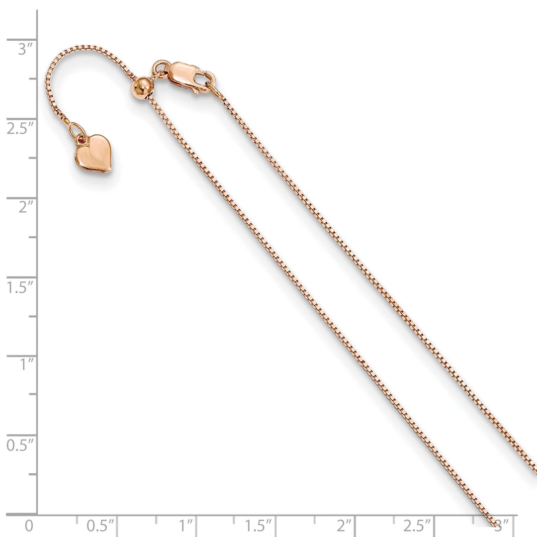 Lovely Rita's Chains Silver .85 mm Rose Gold Adjustable Box Chain