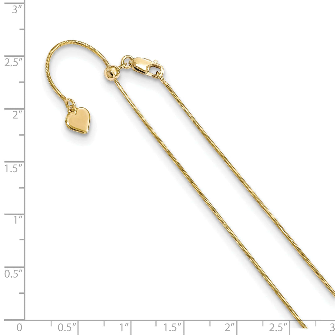 Lovely Rita's Chains Silver .95 mm Gold Adjustable Snake Chain