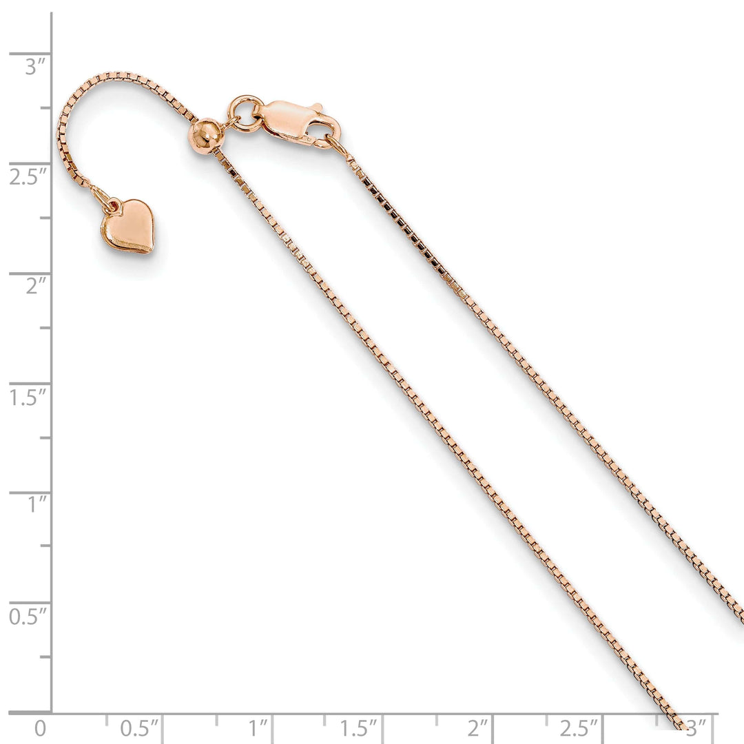 Lovely Rita's Chains Silver .95 mm Rose Gold Adjustable Box Chain