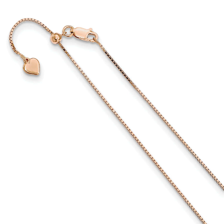 Lovely Rita's Chains Silver .95 mm Rose Gold Adjustable Box Chain