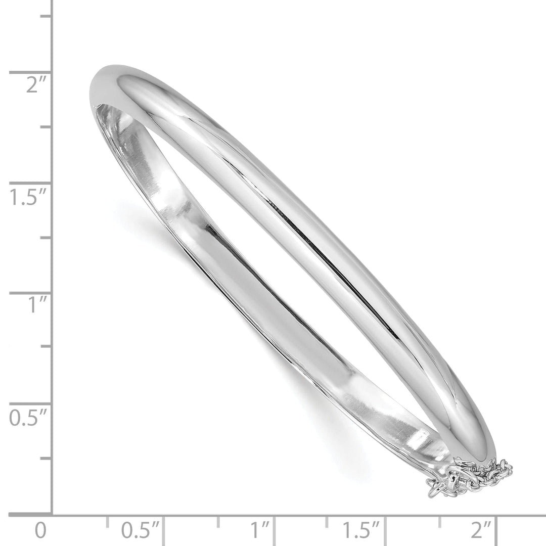 Lovely Rita's Chains Silver Hollow Chain Hinge Bangle Bracelet