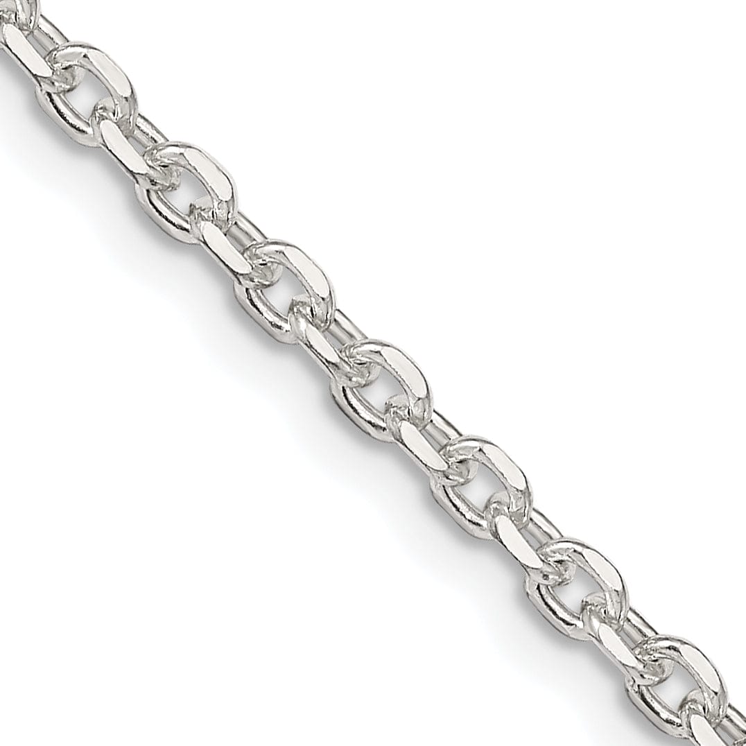 Lovely Rita's Chains Silver Polish 2.75-mm Beveled Oval Cable Chain