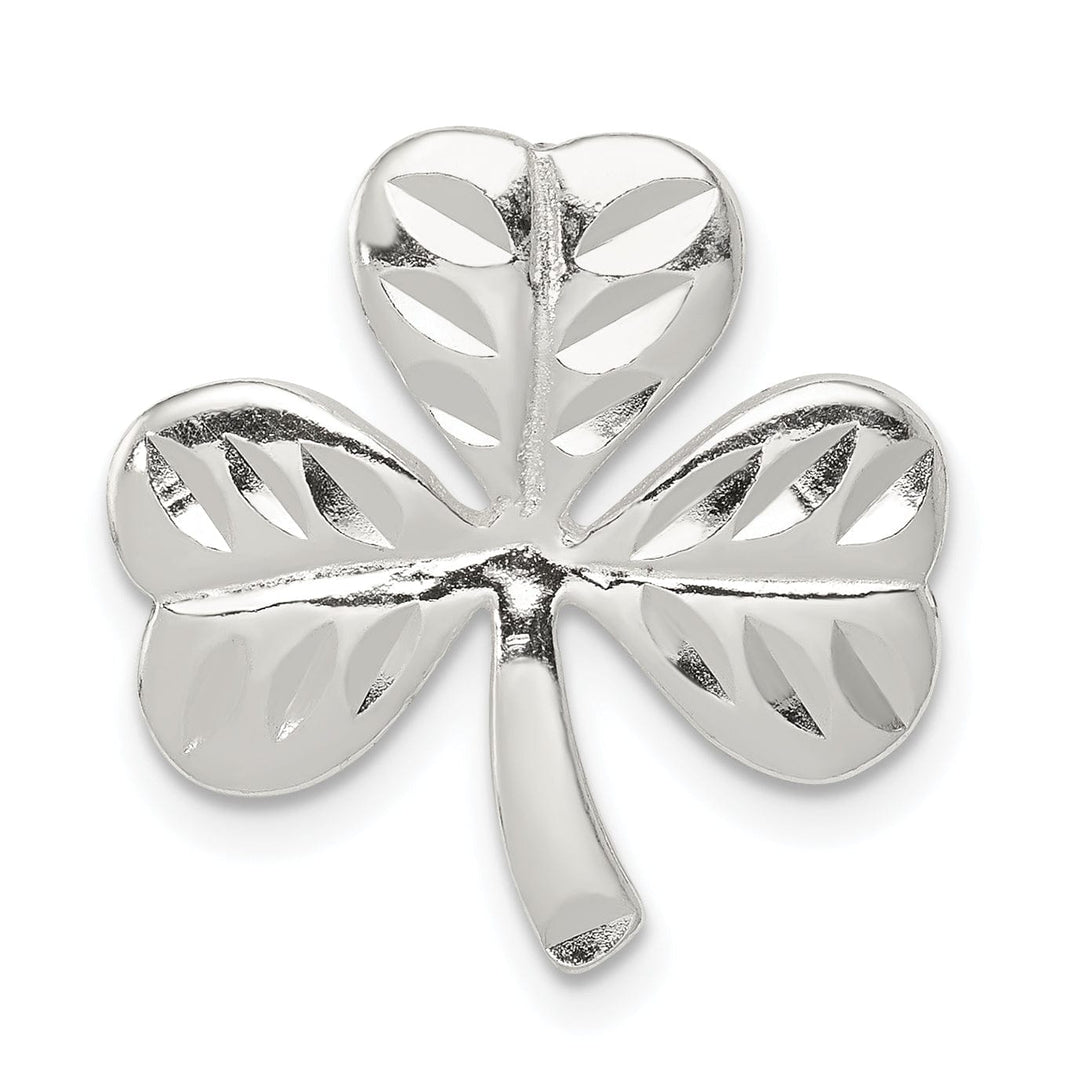 Lovely Rita's Chains Silver Polish Finish Chain Slide Shamrock Charm