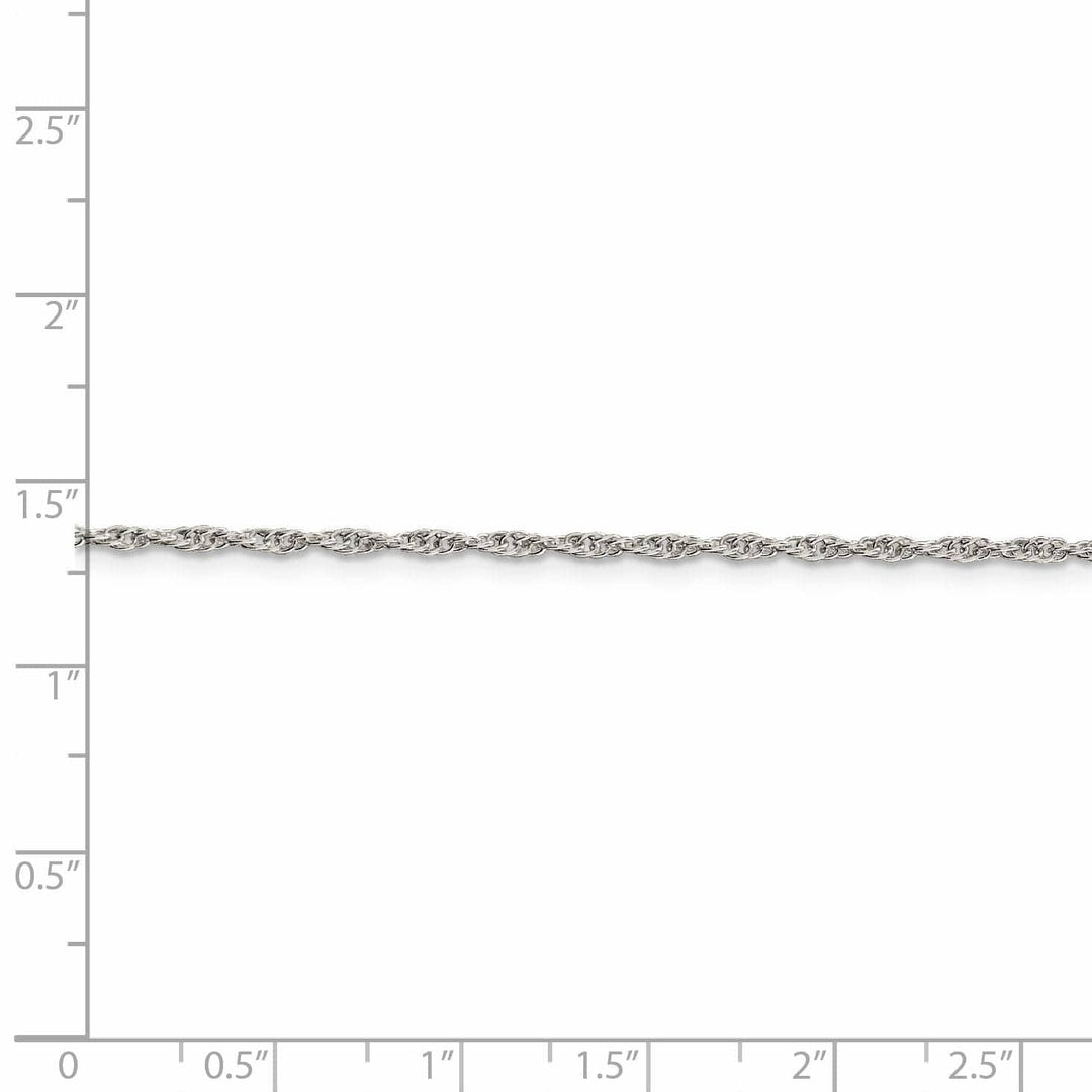 Lovely Rita's Chains Silver Polish Finished 1.95mm Loose Rope Chain